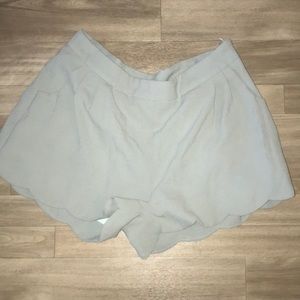 Baby Blue Scalloped Shorts
